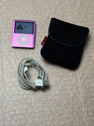 Pink apple ipod nano - ipod,